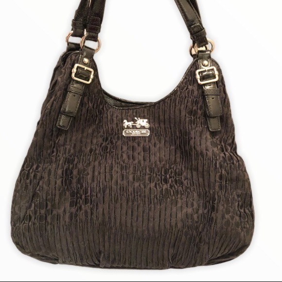 Coach sateen leather Madison Gathered Maggie bag